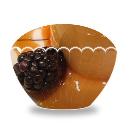 Caramellsauce im froyo-Becher