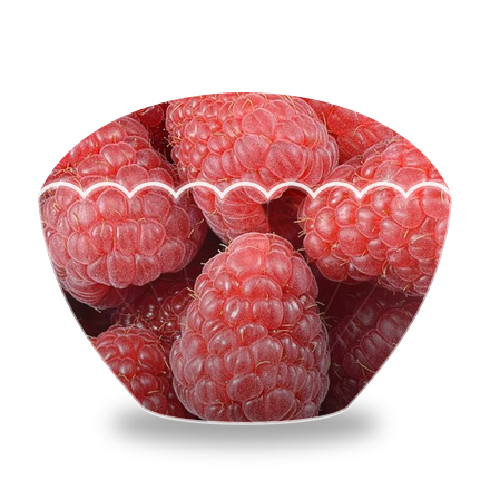 Himbeeren im froyo-Becher