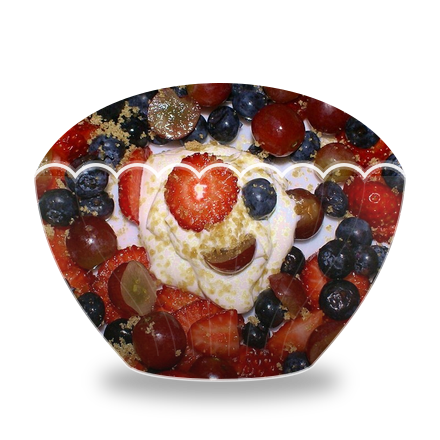 Waldbeeren im froyo-Becher
